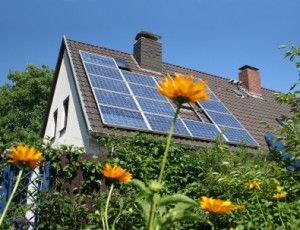 solar panels on house